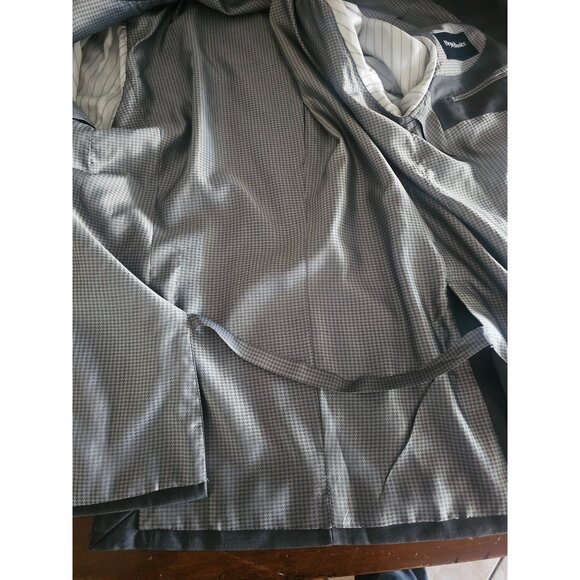 Bryan Brooks Gray Sports Coat Blazer  40R Button Close Functional Button Cuff Hi - Picture 13 of 13